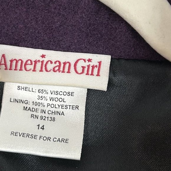 American Girl Sugar Plum Coat Girl's Size 14 Purple - Picture 4 of 9